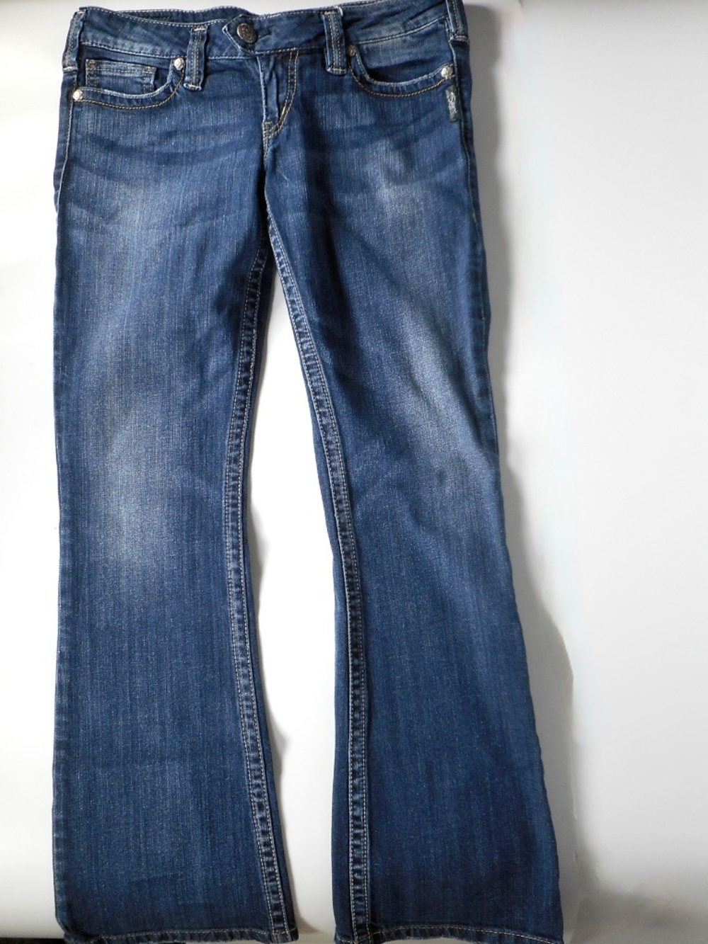 Silver Jeans Tuesday 28 Bootcut Denim Blue Jean Low Rise 28x30 5-Pocket Tab - Picture 5 of 16